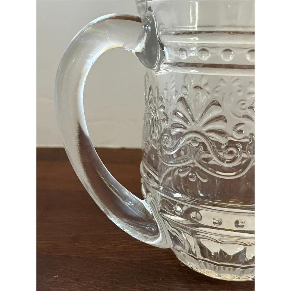 The Pioneer Woman Cassie Clear Embossed Pitcher 44‎ oz Special Edition